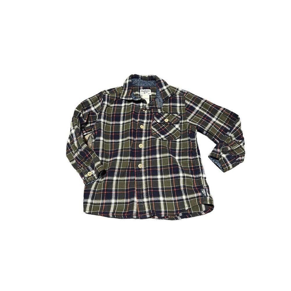 Boys Osh Kosh B’gosh  4T Button Down Plaid shirt